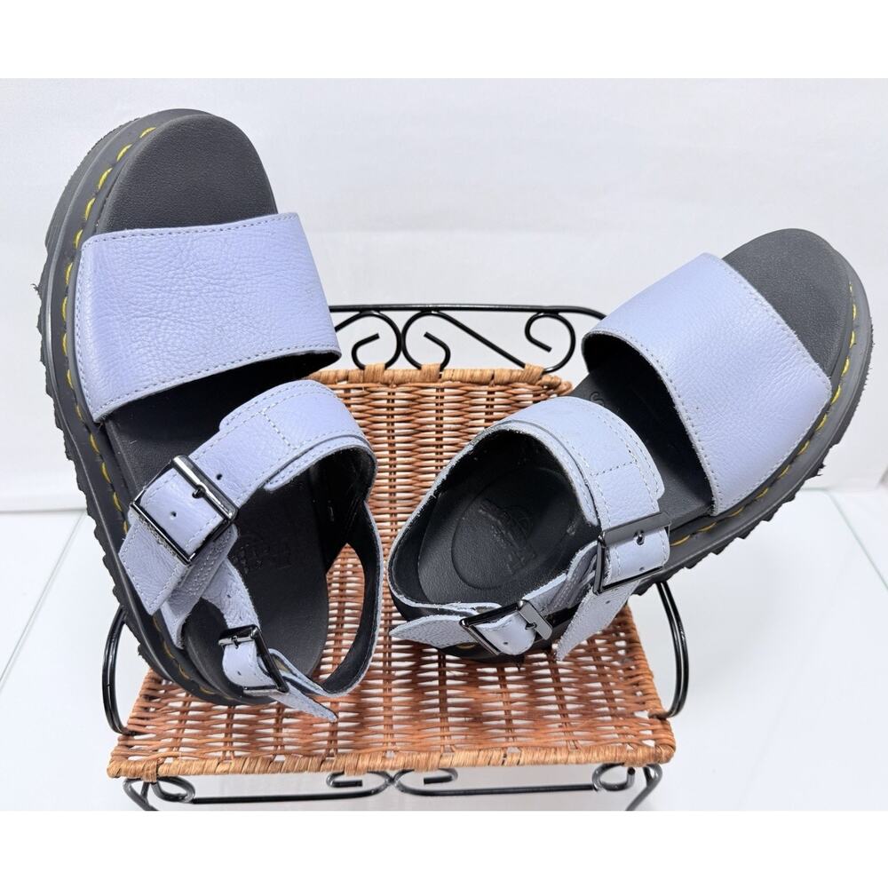 Dr. Martens Voss Women's Sandals Size 6 Light Blue Platform Strappy UK 4 EU 37